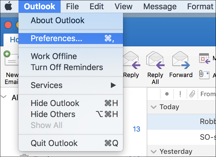outlook 2016 for mac get started keeps coming up